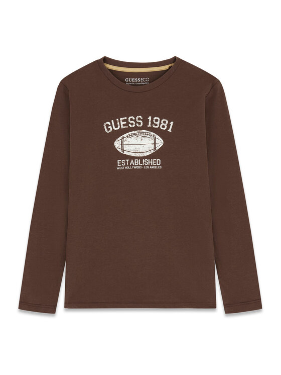 Guess Bluză L6YI06 K3714 Maro Regular Fit