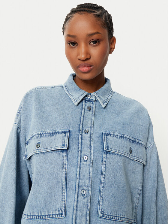 Weekend Max Mara Weekend Max Mara camicia di jeans Zemira 2515111151 Blu Boxy Fit