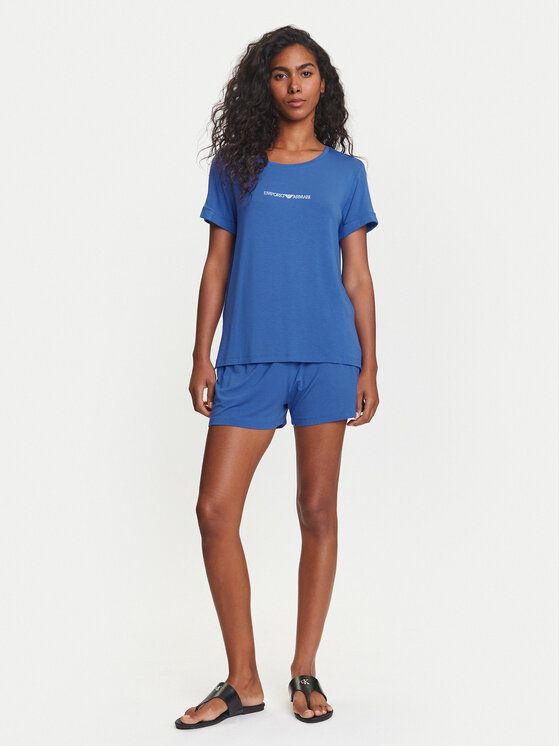 Emporio Armani Emporio Armani T-Shirt EW000780 AF12192 UA012 Niebieski Regular Fit