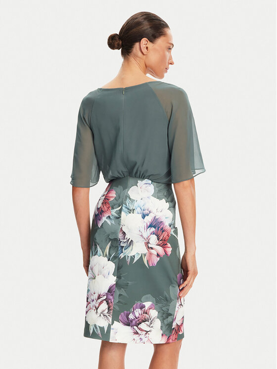 Swing Swing Cocktail obleka 5AE28900 Zelena Slim Fit