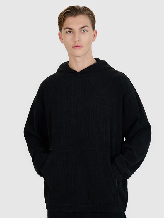 4F 4F Μπλούζα 4FRSS25TSWSM2181-20S Μαύρο Oversize