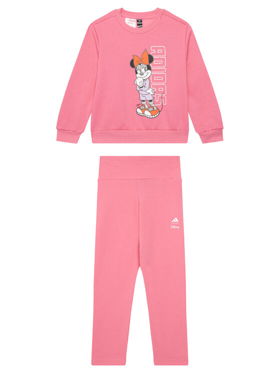adidas Komplet bluza i legginsy Disney Minnie Mouse JL9201 Różowy Regular Fit