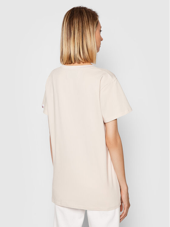 PLNY LALA PLNY LALA Тишърт Warszawska Lala PL-KO-CL-00275 Бежов Classic Fit