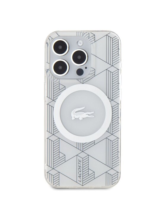 Lacoste Lacoste Etui na telefon Apple iPhone 15 Pro Szary