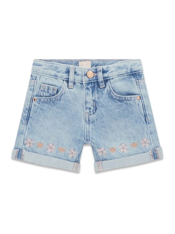 Guess Kids Guess Kids Kalhoty z materiálu 181424 Modrá Regular Fit