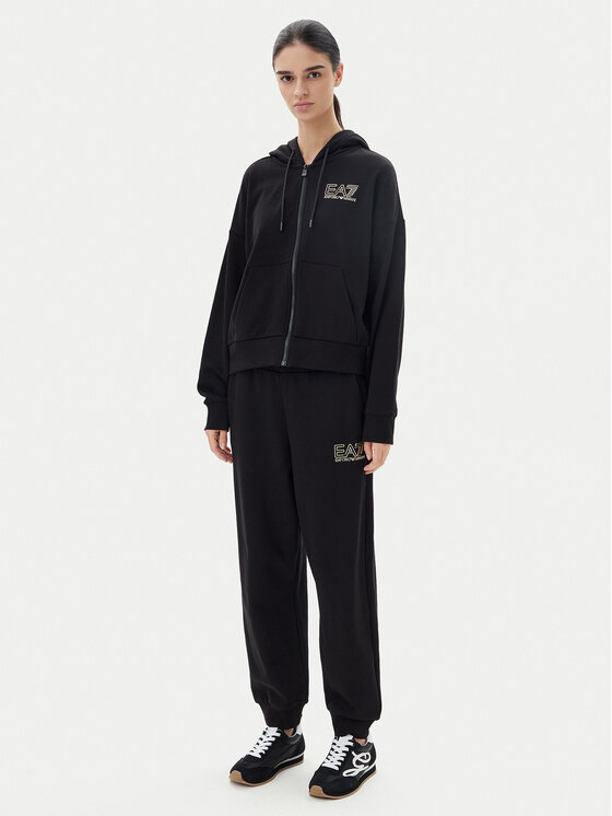 EA7 Emporio Armani EA7 Emporio Armani Tepláková souprava 7W000110 AF12473 MC004 Černá Loose Fit