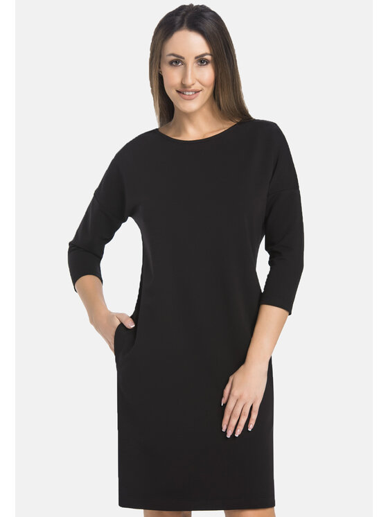 Teyli Teyli Sukienka 356 Czarny Standard Fit