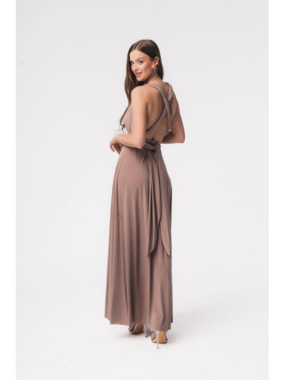 Aurora Aurora Koktejlové šaty multiway Béžová Feminine Fit