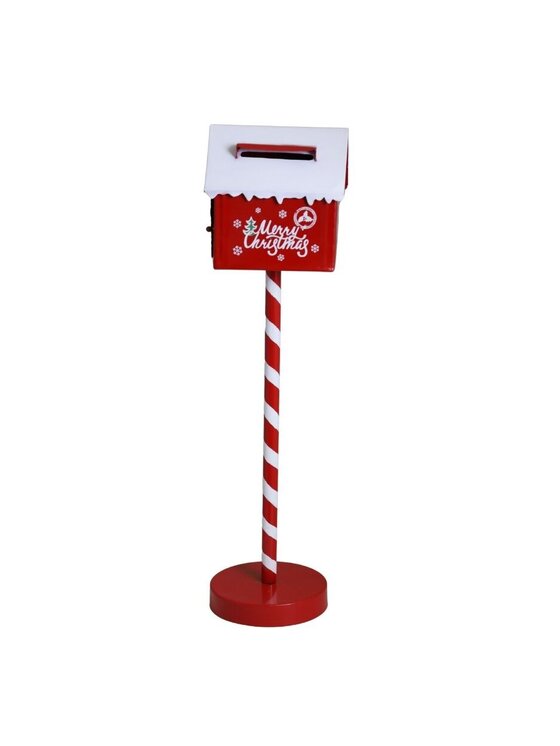MIAhome MIAhome Skrzynka na listy metalowa świąteczna 51 cm Czerwony
