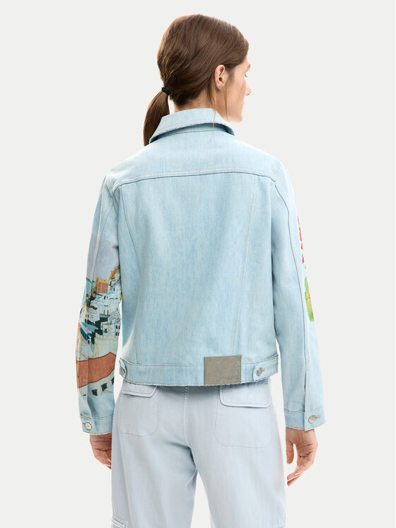 Desigual Desigual Džinsinė striukė Indi 26SWED02 Žydra Regular Fit