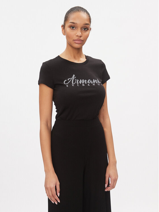 Armani Exchange Armani Exchange T-shirt 8NYT91 YJG3Z 1200 Crna Regular Fit