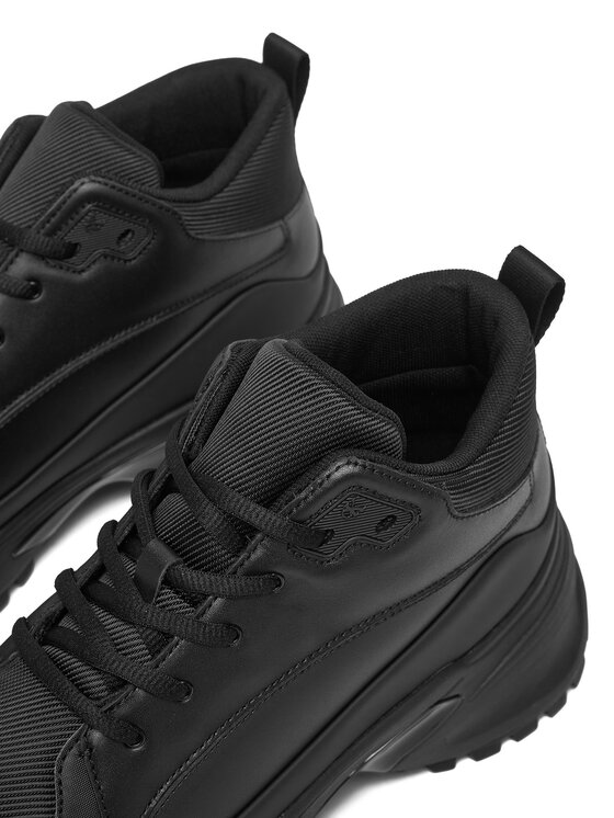 Calvin Klein Calvin Klein Снікерcи Hike Runner Mid Laceup Tech Mix YM0YM01418 Чорний