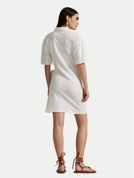 Polo Ralph Lauren Polo Ralph Lauren Rochie de zi 211A88516002 Alb Straight Fit