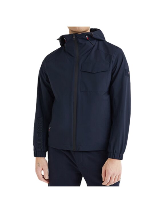 Tommy Hilfiger Tommy Hilfiger Bunda pro přechodné období Tech Hooded Jacket MW0MW22611 Tmavomodrá Regular Fit
