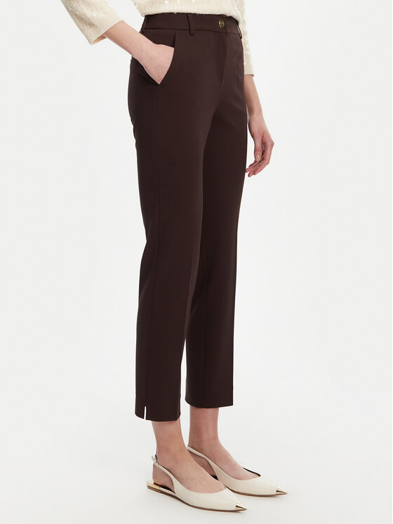 Marella Bavlnené nohavice Aletta 2523786014 Hnedá Regular Fit
