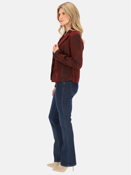 Potis & Verso Potis & Verso Marynarka Martyna Bordowy Regular Fit