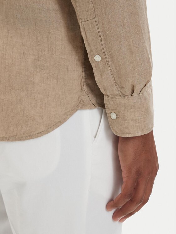 Tommy Hilfiger Tommy Hilfiger Hemd MW0MW41530 Dunkelbeige Regular Fit