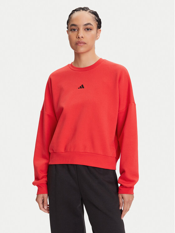 adidas adidas Μπλούζα Essentials Small Logo Feelcozy JI6061 Κόκκινο Loose Fit