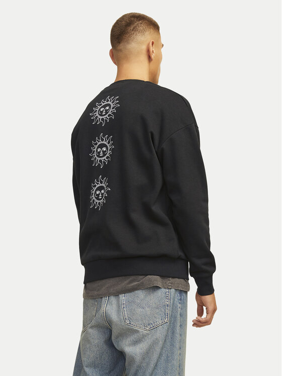 Jack&Jones Jack&Jones Majica dugih rukava Mystic 12257735 Crna Relaxed Fit
