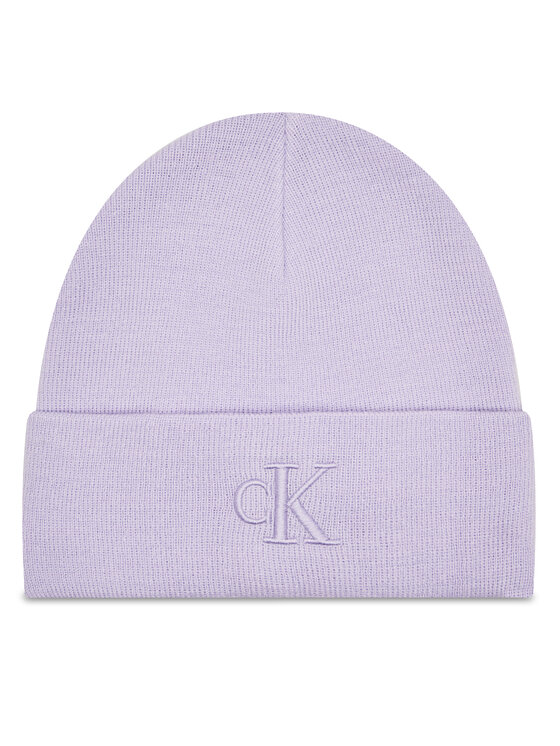 Calvin Klein Jeans Calvin Klein Jeans Шапкa Monogram Embro Beanie K60K612319 Фіолетовий
