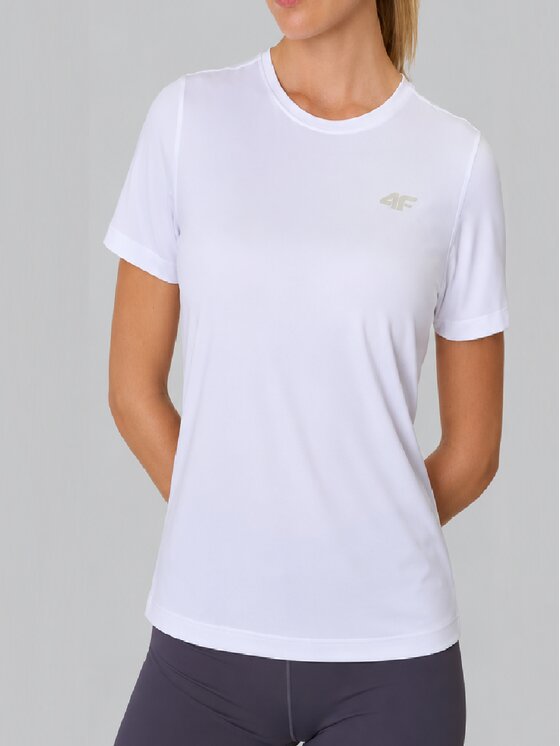 4F 4F T-Shirt 4FWAW26TFTSF2325 Biały Active Fit