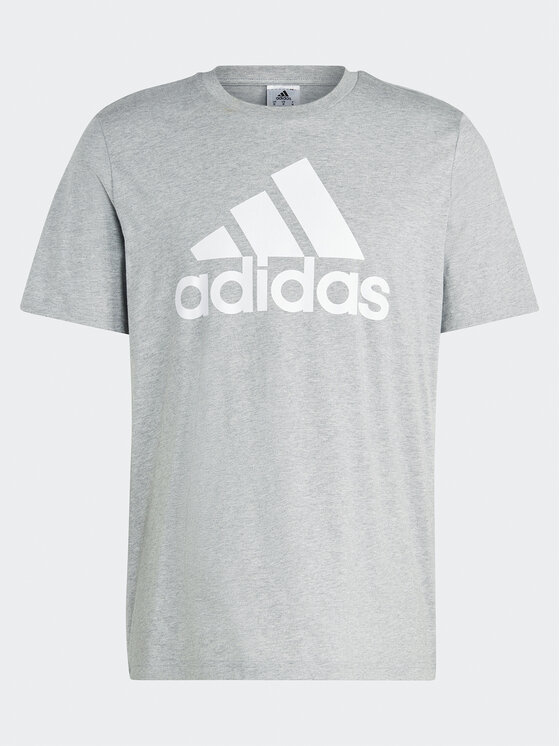 adidas adidas Tričko Essentials Single Jersey Big Logo T-Shirt IC9350 Sivá Regular Fit