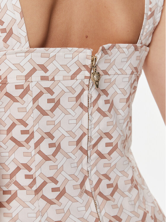 Guess Guess Koktélruha Sl Beatrice W4RK19 WER10 Bézs Bodycon Fit