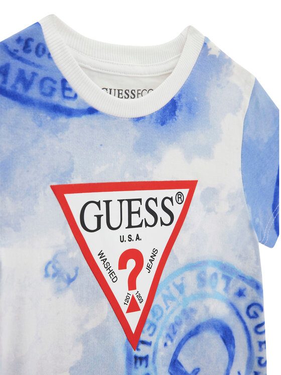 Guess Guess T-Shirt N6GI02 K8HM4 Niebieski Regular Fit