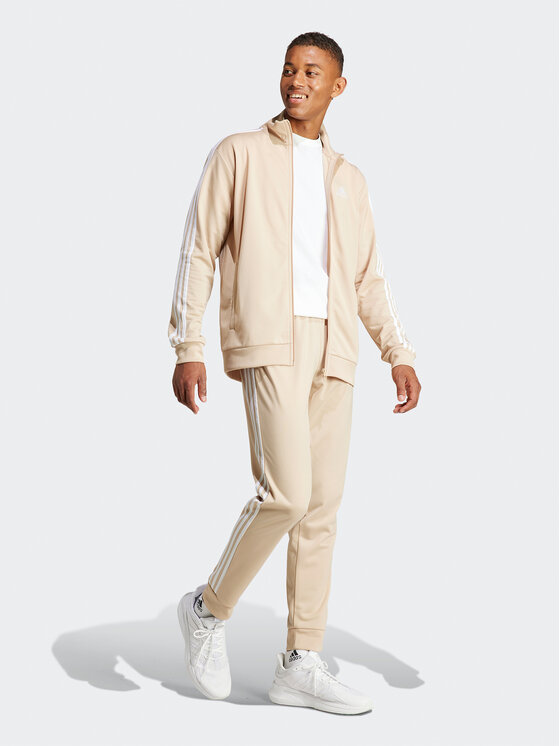 adidas Tuta Basic 3 Stripes IR8204 Beige Regular Fit Modivo