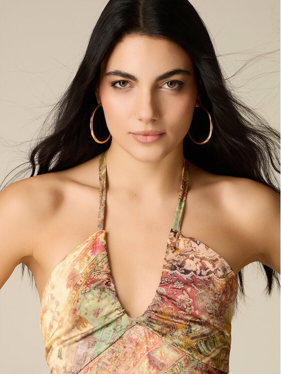 Oltre Oltre Abito da sera 7018J000884N0R2 Crema A-Line Fit