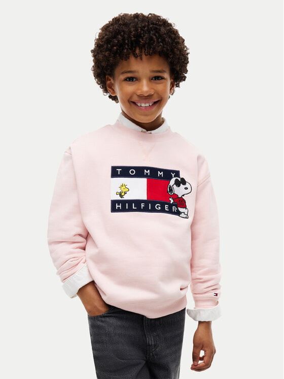 Tommy Hilfiger Tommy Hilfiger Majica dugih rukava Peanuts  KS0KS00764 Svijetlo roza Regular Fit
