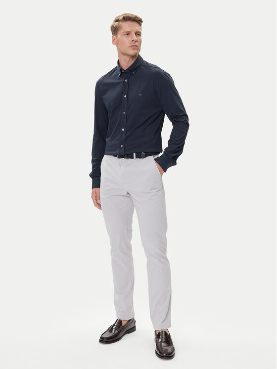Tommy Hilfiger Tommy Hilfiger Koszula Performance MW0MW39418 Granatowy Slim Fit