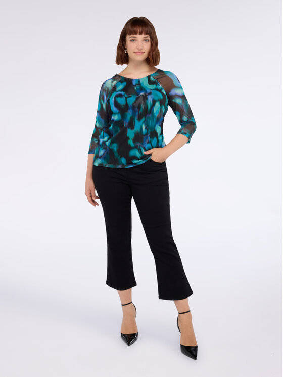 Fiorella Rubino Fiorella Rubino Bluzka G225L008530N0Z4 Turkusowy Regular Fit