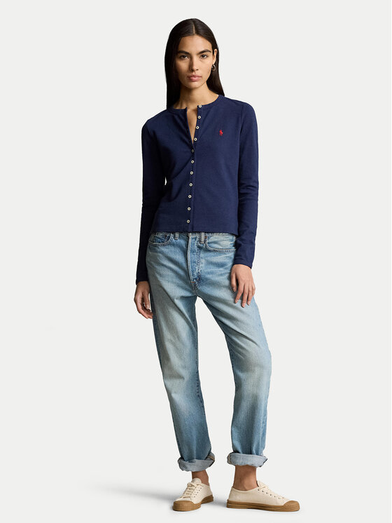 Polo Ralph Lauren Polo Ralph Lauren Pletena jopica 211941175003 Mornarsko modra Slim Fit