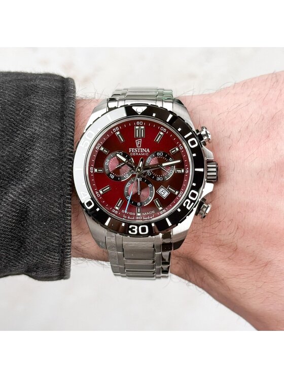 Festina Festina Zegarek F20042-5 Srebrny