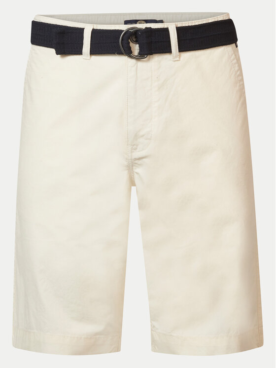 Petrol Industries Petrol Industries Шорти з тканини M-1040-SHO501 Білий Slim Fit