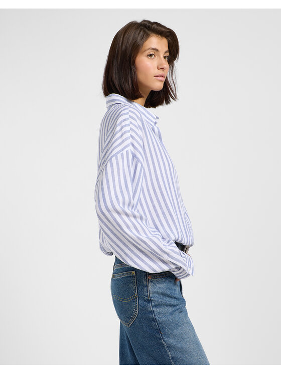 Lee Lee Camicia ELASTICATED SHIRT 112363503 Blu Relaxed Fit