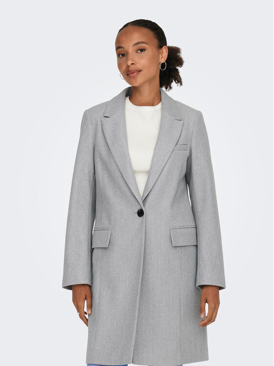 ONLY ONLY Płaszcz przejściowy Nancy 15292832 Szary Regular Fit