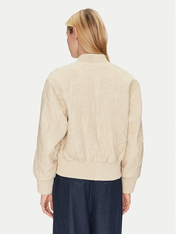 Munthe Munthe Usnjena jakna Ferril 251151525105 Bež Relaxed Fit