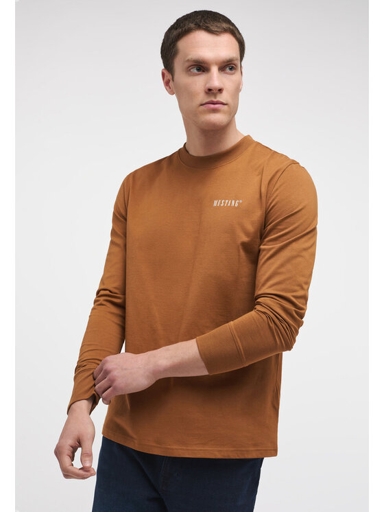 Mustang Mustang T-shirt ADRIAN C PRINT Marrone Regular Fit