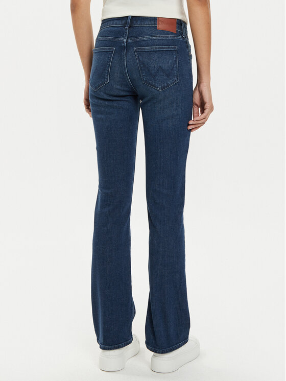 Wrangler Wrangler Jeansy 112356395 Granatowy Bootcut Fit