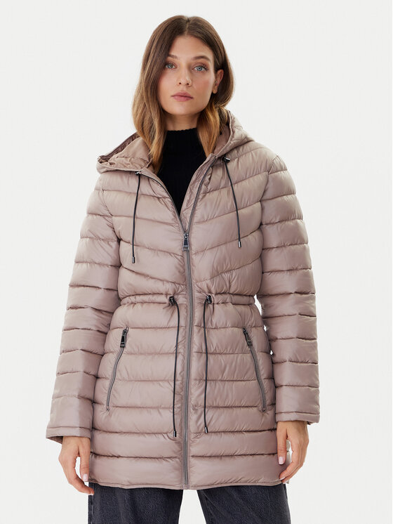 DKNY DKNY Geacă de iarnă DLEMPV38 Bej Slim Fit