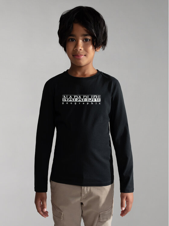 Napapijri Napapijri Majica S-Box NP0A4GNI D Crna Regular Fit