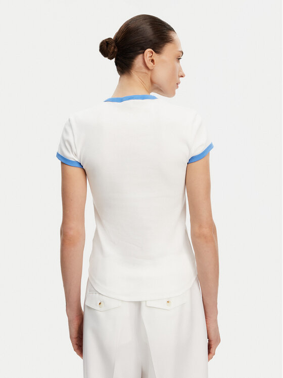 Tommy Hilfiger Tommy Hilfiger T-Shirt WW0WW44581 Εκρού Slim Fit