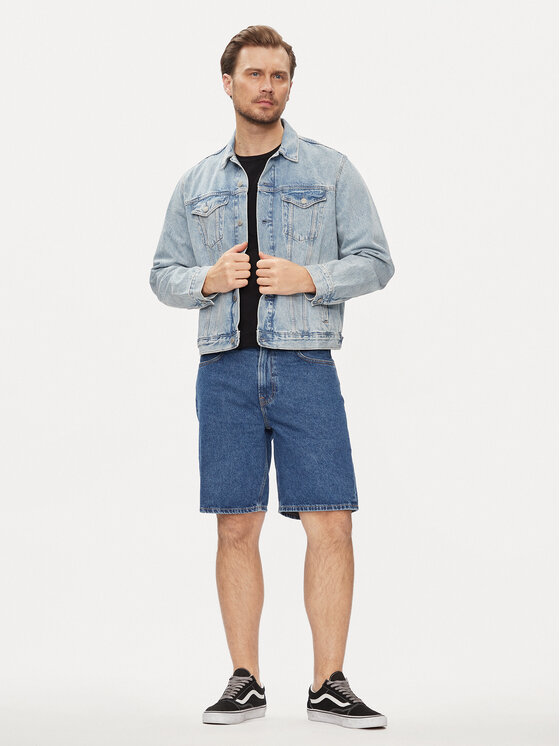 Lee Lee Szorty jeansowe Asher 112349331 Niebieski Loose Fit