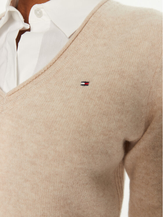 Tommy Hilfiger Tommy Hilfiger Pulover WW0WW43505 Bej Regular Fit