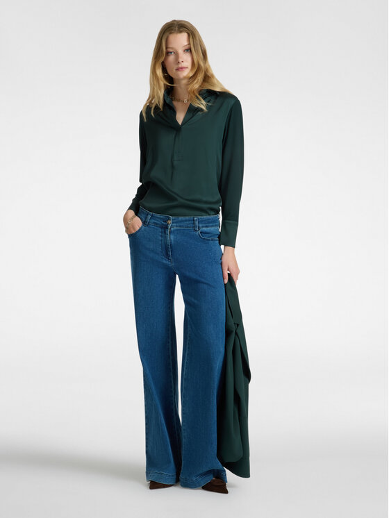 Elena Mirò Elena Mirò Camicia G247Z100487N035 Verde Regular Fit