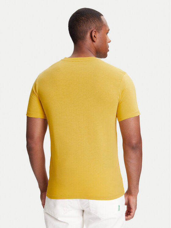United Colors Of Benetton United Colors Of Benetton T-shirt 3U53J1F15 Žuta Regular Fit