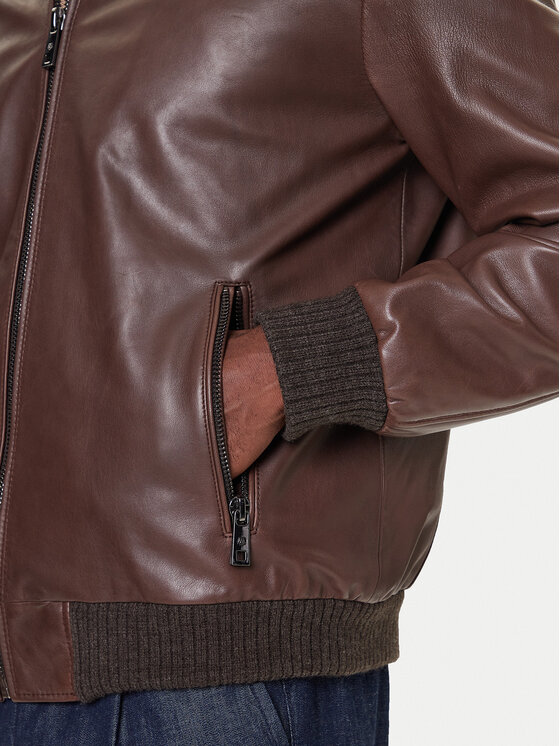 Milestone Milestone Lederjacke MSNaldo 53101821280 Braun Regular Fit