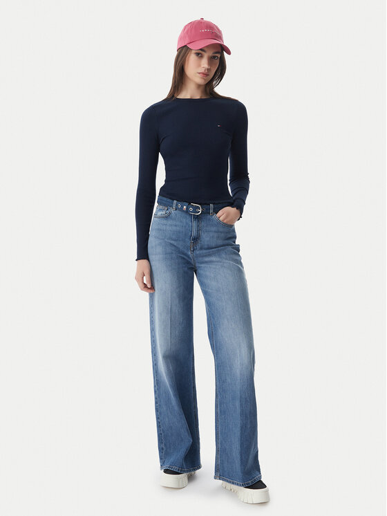 Tommy Jeans Tommy Jeans Blūze DW0DW22783 Tumši zils Slim Fit